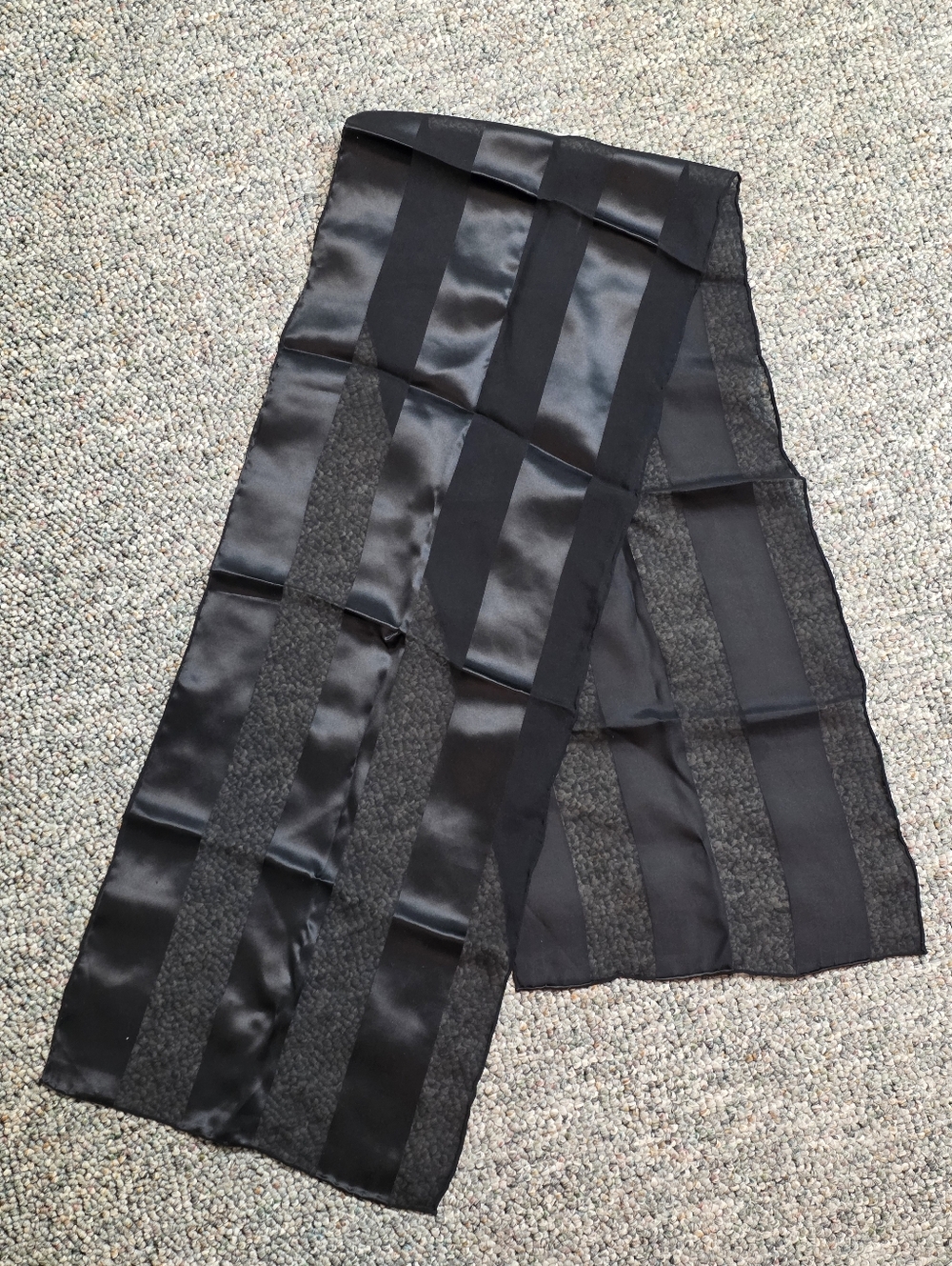 Anthropologie "Black Scarf Affair" Oblong Silk Scarf